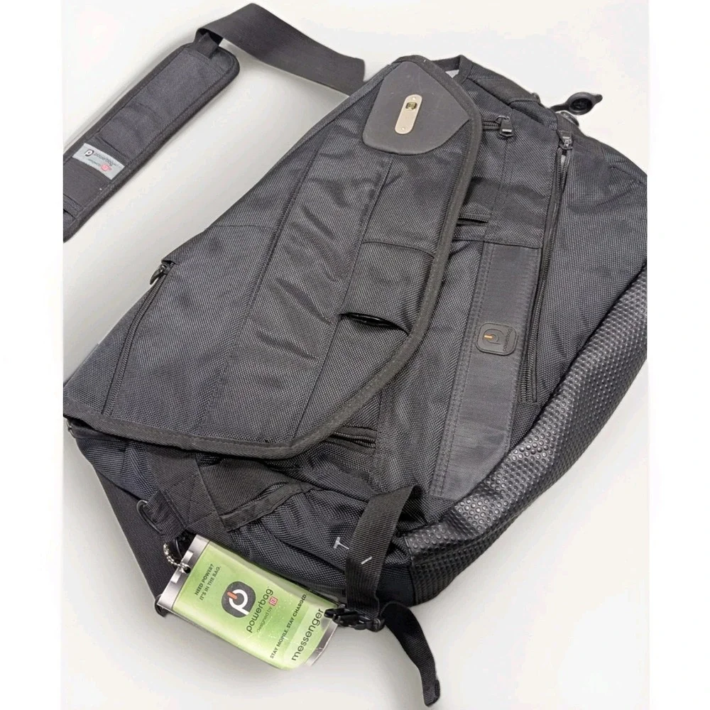 NWT Ful Messenger Laptop Bag Power Bank Crossbody‎ Travel Briefcase Black